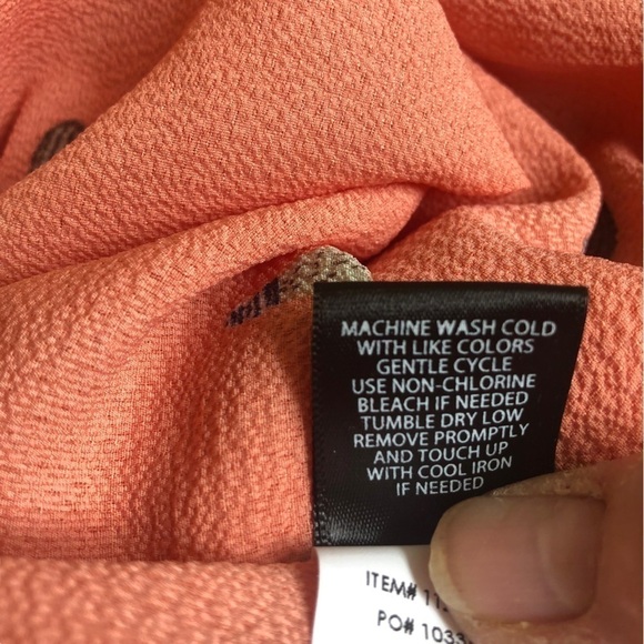 Torrid Popover Top Women 1 Orange with Green Cacti Graphics  Ruffle on Straps - Picture 9 of 9